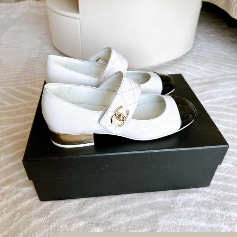 Ch*el leather shoes